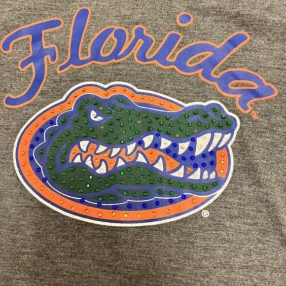 Florida Gators Womens V Neck T Shirt with Beaded Gator size Small - Picture 4 of 4